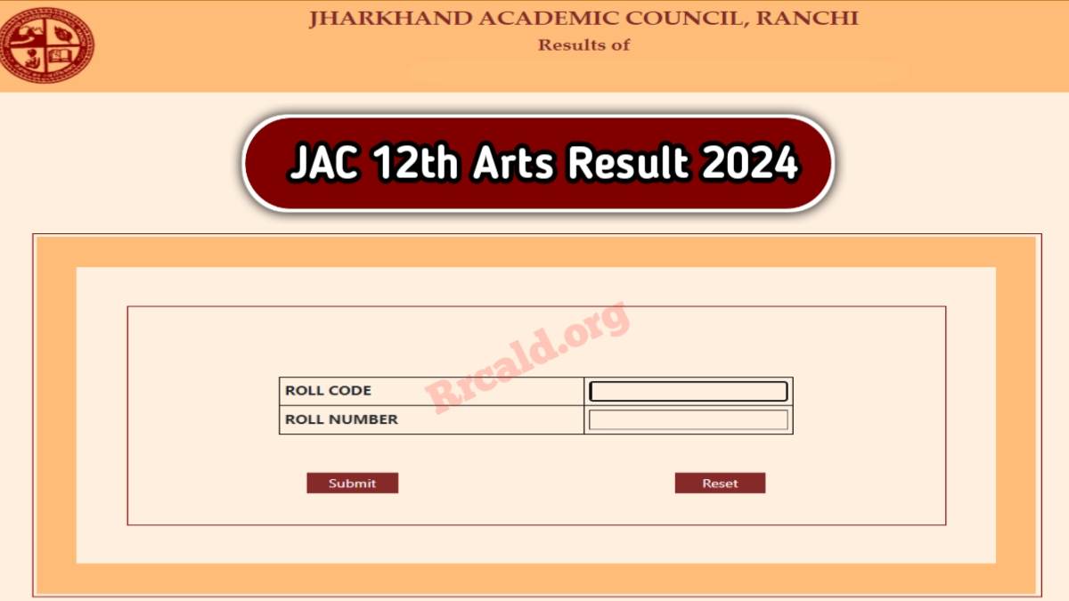 JAC 12th Arts Result 2024